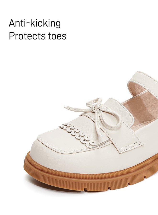 تارانيس أحذية أطفال تارانيس، أحذية مدرسية بيضاء مسطحة، أحذية ماري جين بفيونكة نقية - Image 2