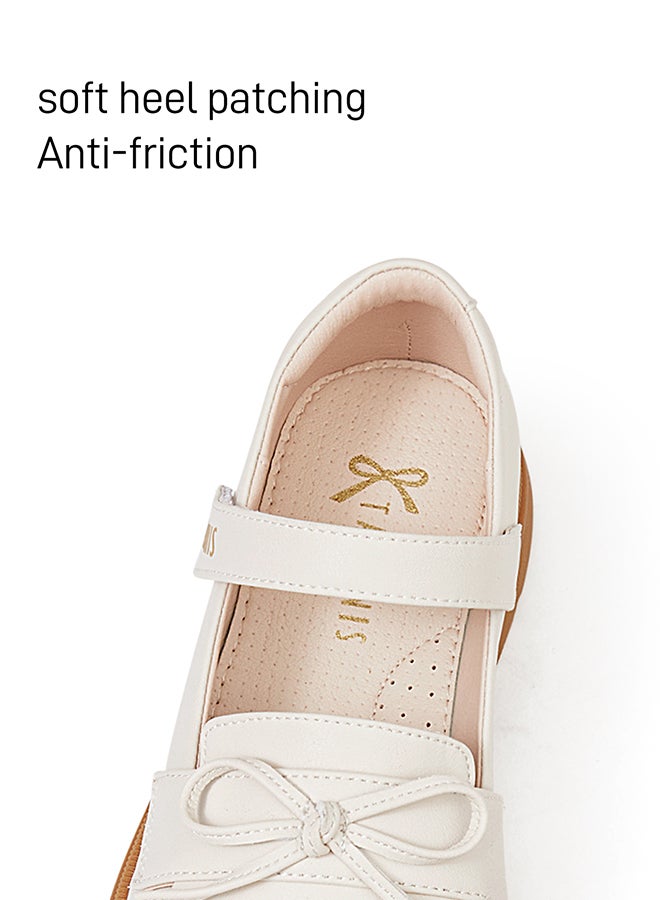 تارانيس أحذية أطفال تارانيس، أحذية مدرسية بيضاء مسطحة، أحذية ماري جين بفيونكة نقية - Image 3