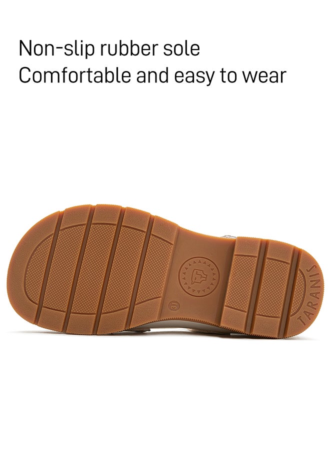 تارانيس أحذية أطفال تارانيس، أحذية مدرسية بيضاء مسطحة، أحذية ماري جين بفيونكة نقية - Image 4