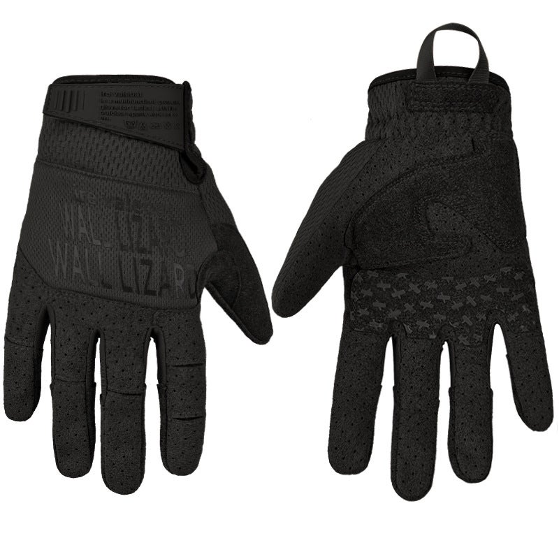 Tactical Gloves Dual-Sided Touchscreen Breathable Non-Slip Black Black