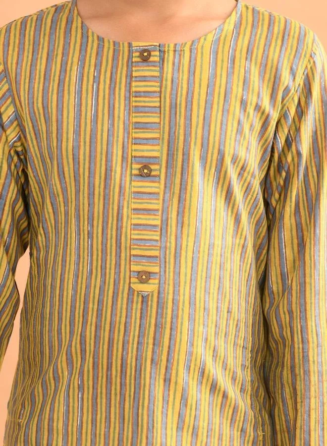 ليل بيكس طقم كورتا قطن مطبوع