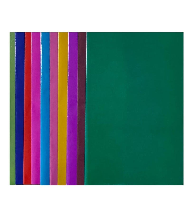 SEJASCOLLECTIONS |Pack of 40| Laminated Multicolor Notebook/Book Cover for A4 Size, Waterproof & Durable Ready-to-Use, Size 35cm x 48cm, Pack of 40, Each Color 4 sheets with 40 Free Name Slip Stickers - Image 4