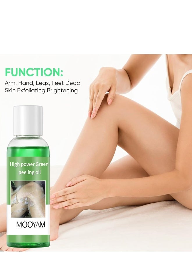 MOOYAM Peeling Oil for Dark Skin, Green Extra Strength Exfoliating Body Peeling Oil, Chemical Peel Solution for Hands and Feet, Effective Exfoliation for Smooth and Radiant Skin - Image 2