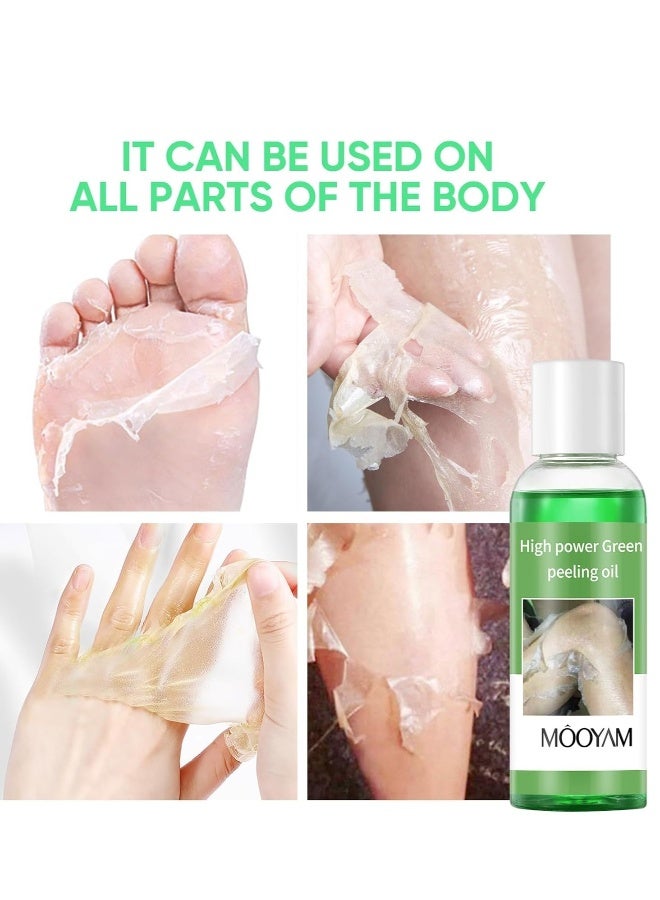 MOOYAM Peeling Oil for Dark Skin, Green Extra Strength Exfoliating Body Peeling Oil, Chemical Peel Solution for Hands and Feet, Effective Exfoliation for Smooth and Radiant Skin - Image 3