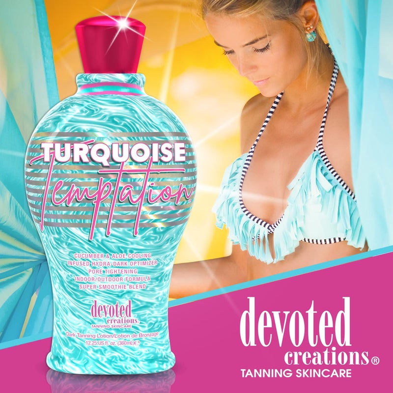 Devoted Creations Turquoise Temptation Indoor and Outdoor Tanning Lotion 12.25 oz - Image 2