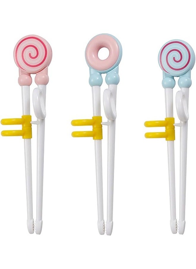 Generic - 3Pairs kid chopsticks, learning chopsticks helper Practice Chopsticks for kids, training chopsticks with animals for beginners Toddler (colourful 3pairs)，Training Chopsticks - Image 1