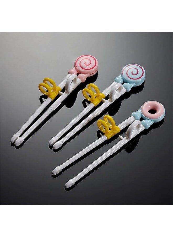 Generic - 3Pairs kid chopsticks, learning chopsticks helper Practice Chopsticks for kids, training chopsticks with animals for beginners Toddler (colourful 3pairs)，Training Chopsticks - Image 1