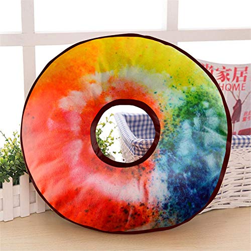 sleep nature's Sleep Natures Velvet Doughnut CushionPillow for WheelchairCar Seat 14x14 Inch Multicolor