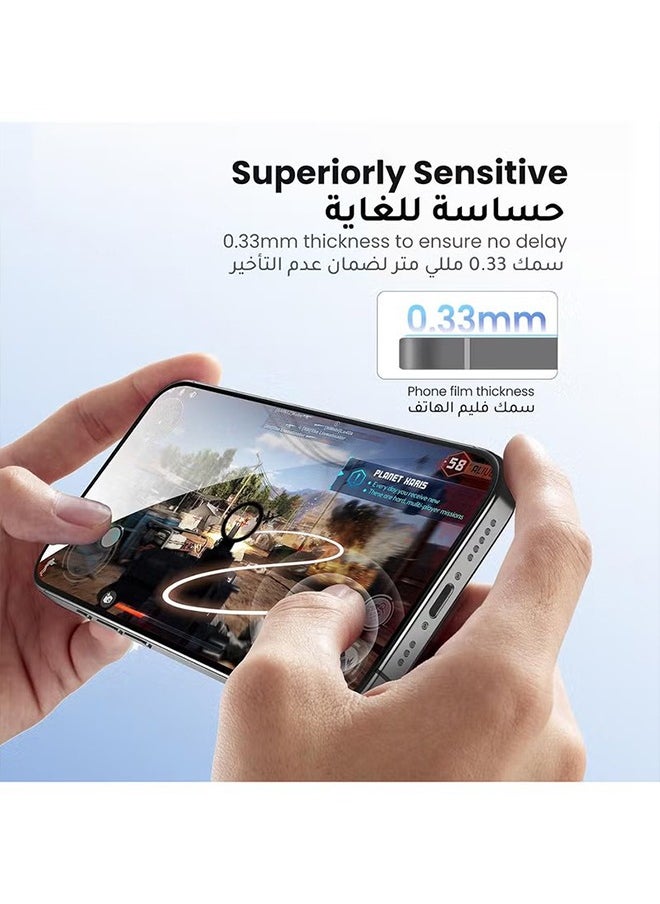 GKK - 1Pcs Tempered Glass for iPhone 15ProMax Dust Free Compartment Instant Sticker Box Screen Protector with Easy Installation Kit Anti-scratch Anti-drop Anti-fingerprint Phone Display Cover Accessory - Image 1