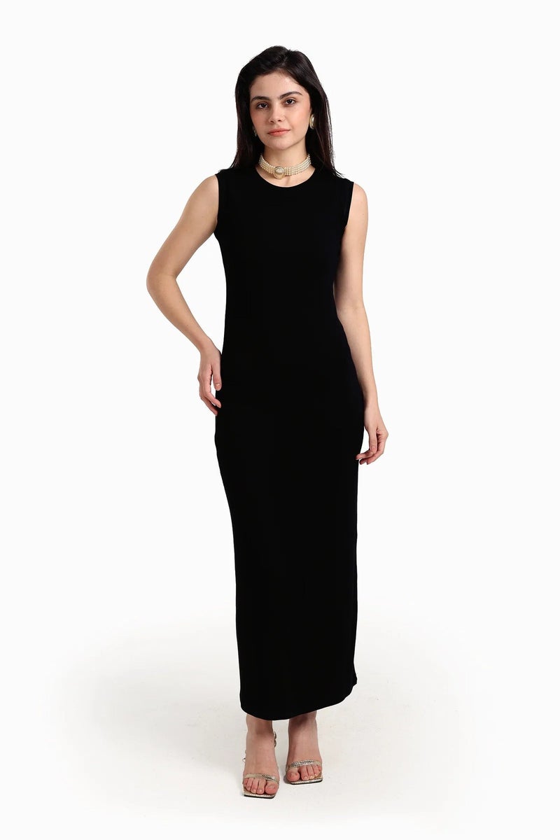 Carina Women's Viscose Blend Sleeveless Dress - Black - Image 1