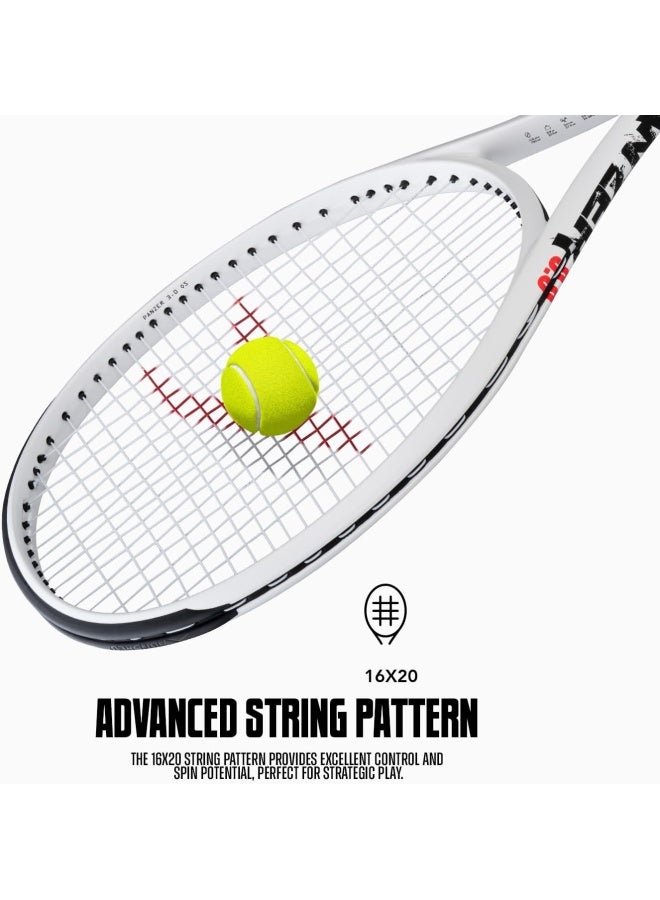HUNDRED Panzer Strung Tennis Racket With Full Cover | 3 Points Head Heavy | Grip Size 2 (4 1/4 Inches) | 253 Grams (White) - Image 4