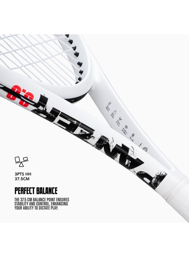 HUNDRED Panzer Strung Tennis Racket With Full Cover | 3 Points Head Heavy | Grip Size 2 (4 1/4 Inches) | 253 Grams (White) - Image 3
