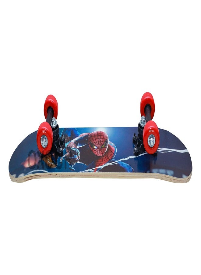 Sell pluse® Portable Skateboard, 4 Wheels Skate Boards, Mini Cruiser Skateboard, Beginners Long Board, for Kids/Adults-Multi Color (Spiderman) - Image 4