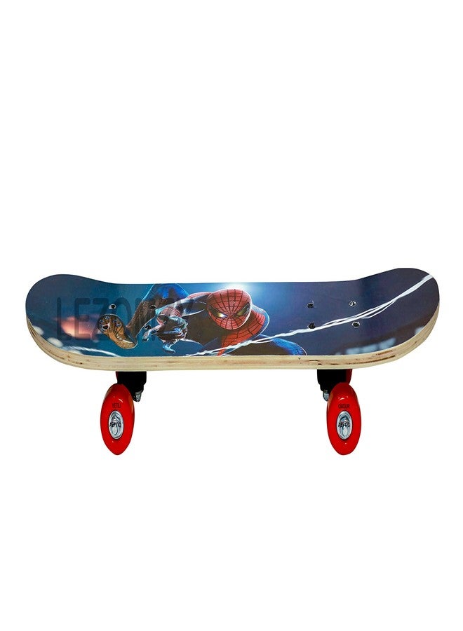Sell pluse® Portable Skateboard, 4 Wheels Skate Boards, Mini Cruiser Skateboard, Beginners Long Board, for Kids/Adults-Multi Color (Spiderman) - Image 5