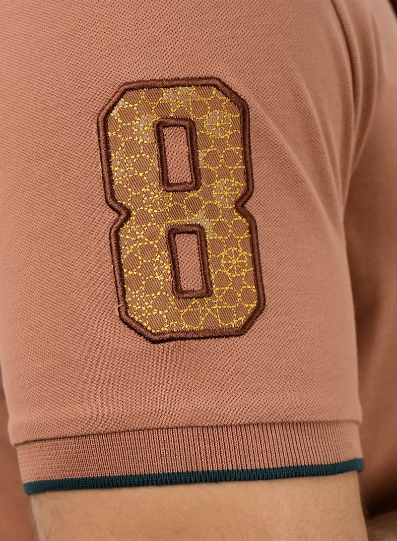 GIORDANO  Men's 3D Lion Polo: Slim Fit, Bold Embroidery, Premium Pique for Men | Best Price UAE