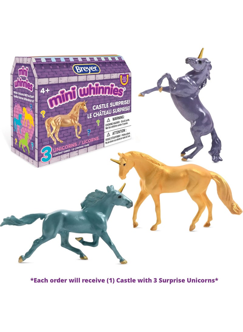 Breyer Horses Mini Whinnies Castle Surprise  3 Unicorns  Random Assortment  164 Scale  Unicorns Measure 2 x 15  Model 7848