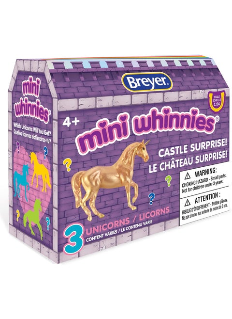 Breyer Horses Mini Whinnies Castle Surprise  3 Unicorns  Random Assortment  164 Scale  Unicorns Measure 2 x 15  Model 7848