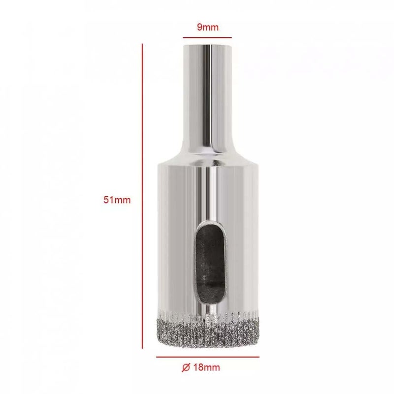 18mm Diamond Coated Core Hole Saw Drill Bit Set Tools Glass Drill Hole Opener For Tile Marble Glass Ceramic Hole Opening Power Tool Accessories  - Image 2