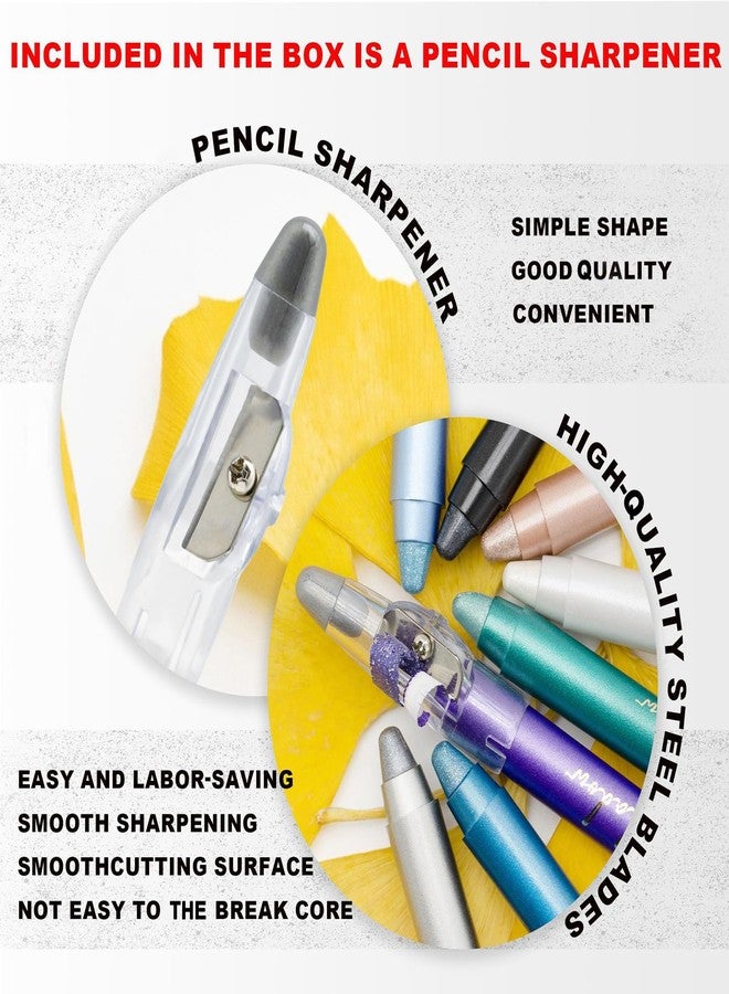 RoseFlower 8 Colors Glitter Eyeshadow Stick Colorful Set, Waterproof Eye Shadow Sticks, Cream Eyeshadow Pencil Makeup Set, High Pigmented Waterproof & Long Lasting Contour Stick, EyeLiner Makeup for Women - Image 4