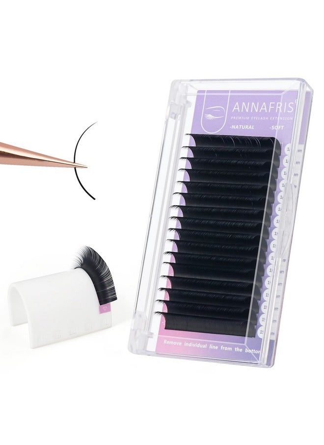 ANNAFRIS 16 Rows Volume Classic Eyelash Extension 0.10 D Curl 11Mm Matte Black Individual False Eye Lashes Extension Salon Use Natural Soft Fake Eyelashes Supplies (0.10 D 11Mm)  - Image 1