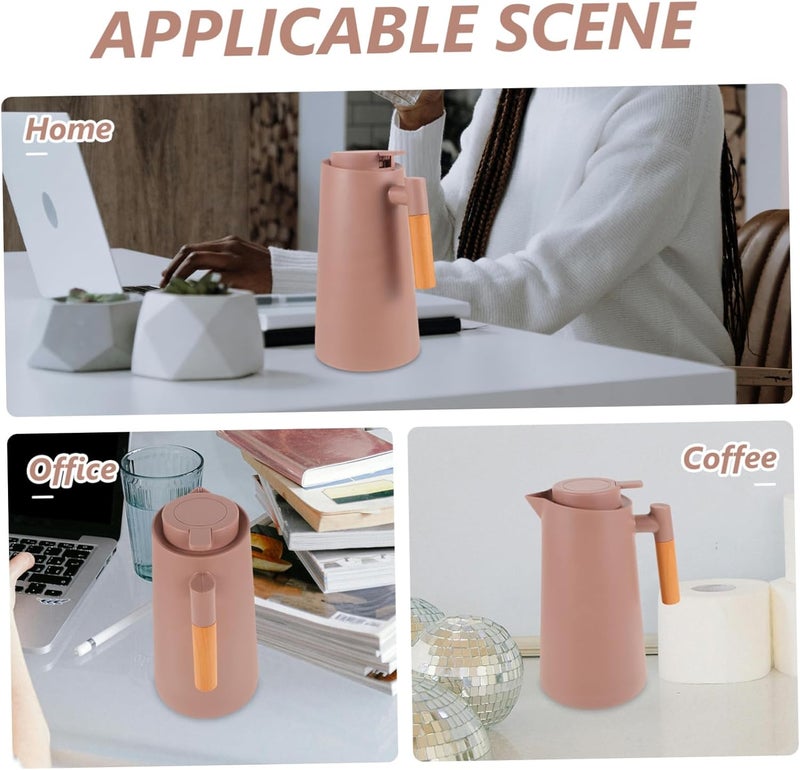 Thermal Insulated Coffee Carafe with Lid Vacuum Flask for Hot Cold Beverages Portable Pitcher for Tea Coffee and Soups Safe Material Elegant Design - Image 2