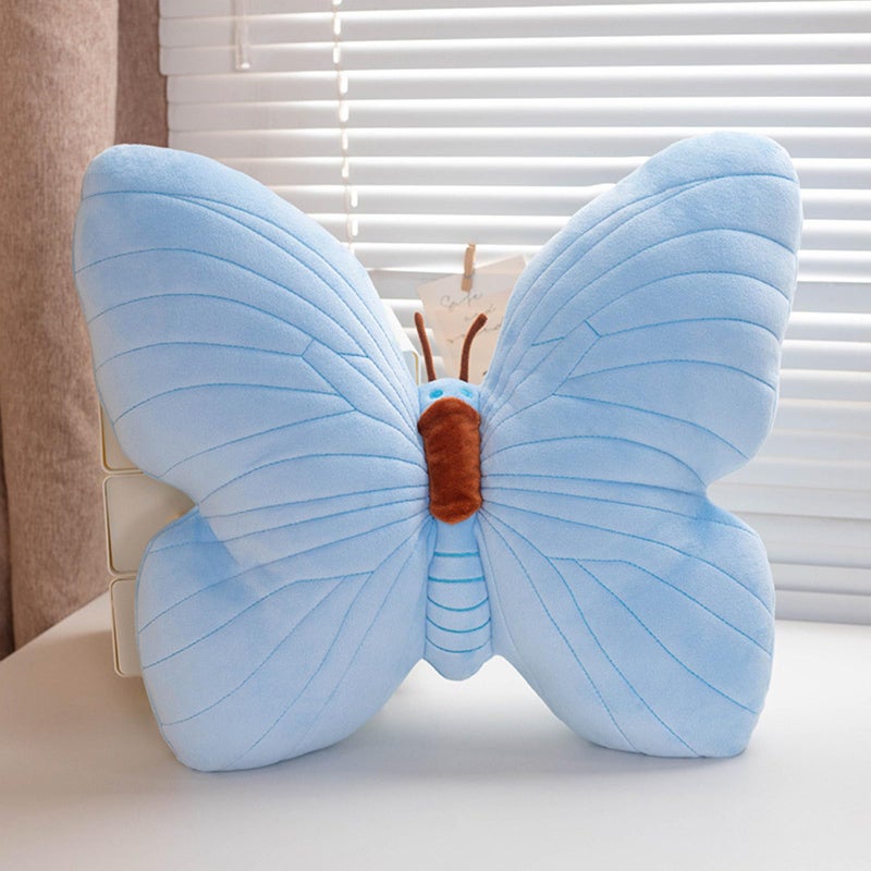 PEACH CAT Butterfly Pillow Decorative Butterfly Shaped Throw Pillows 157 x 157 Cute Plush Cushion Decor for Bedroom Living Room Sofa Couch Blue - Image 2