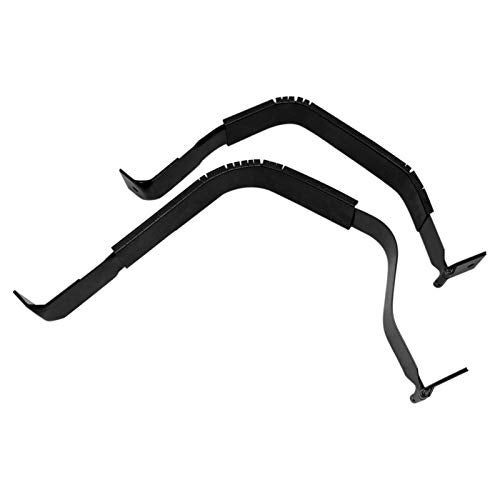 TRQ Fuel Tank Strap Black Compatible with 19992010 Ford F250 Super Duty 19992007 F350 Super Duty