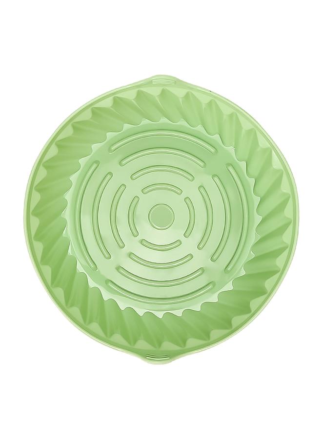 Thoraya Air Fryer Liners Pot Round Shaped Heat Resistant Easy Cleansing Silicone Pot Liner Baking Tray Cyan S 19cm / 7.48in  - Image 1