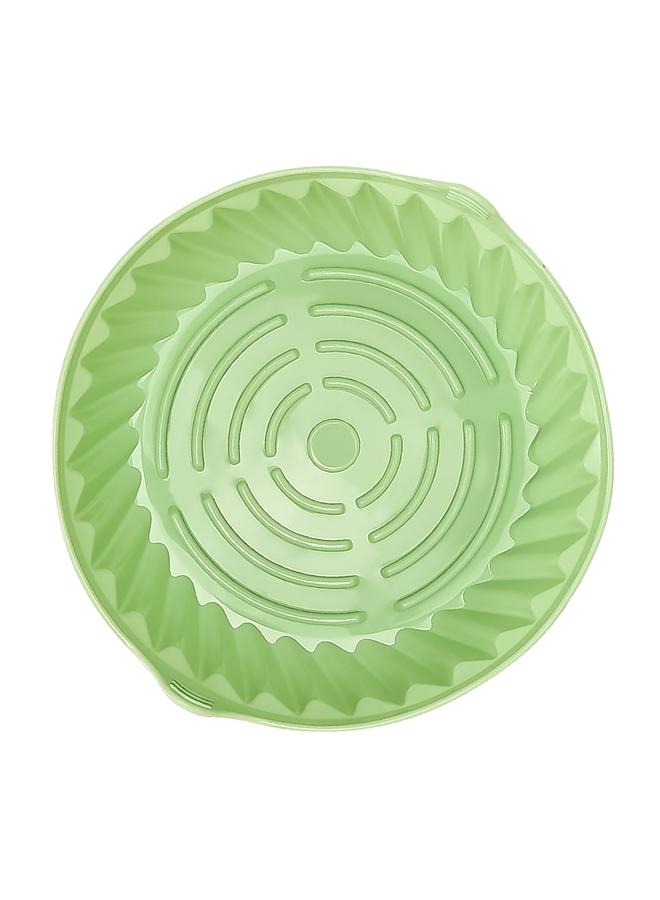 Thoraya Air Fryer Liners Pot Round Shaped Heat Resistant Easy Cleansing Silicone Pot Liner Baking Tray Cyan S 19cm / 7.48in  - Image 4