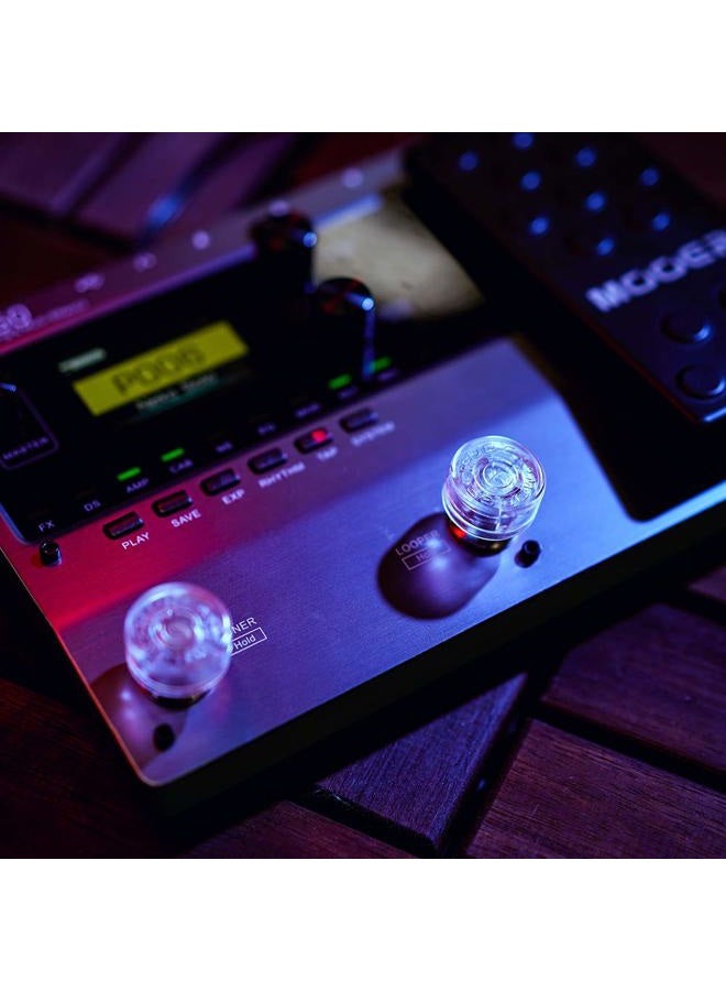 Mooer Candy Series Transparent Clear Guitar Footswitch Toppers - Image 3