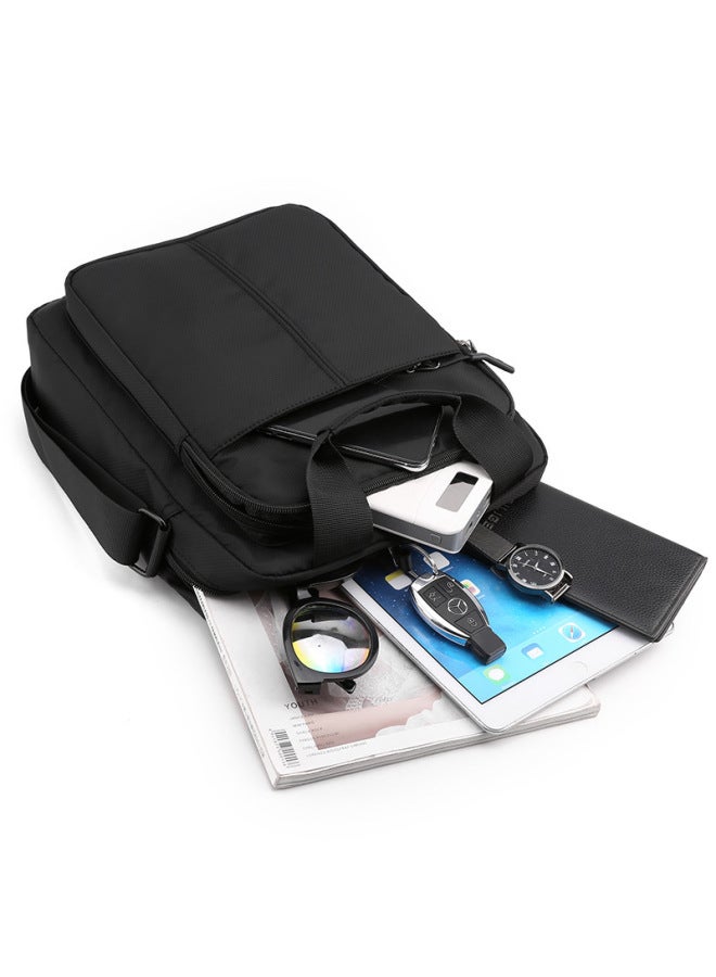 Vertical Edition Men's Handbag Business Briefcase Men's Bag Shoulder Crossbody Bag Nylon Cloth Bag Wholesale-Color:Black  - Image 5