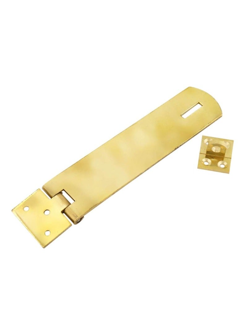 KNP KNP Gold Hasp and Staple 6 Inches is a durable and secure locking solution designed for doors, gates, cabinets, storage boxes, and sheds.
