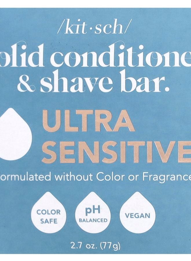 Kitsch Solid Conditioner & Shave Bar Ultra Sensitive Fragrance Free 2.7 oz (77 g)