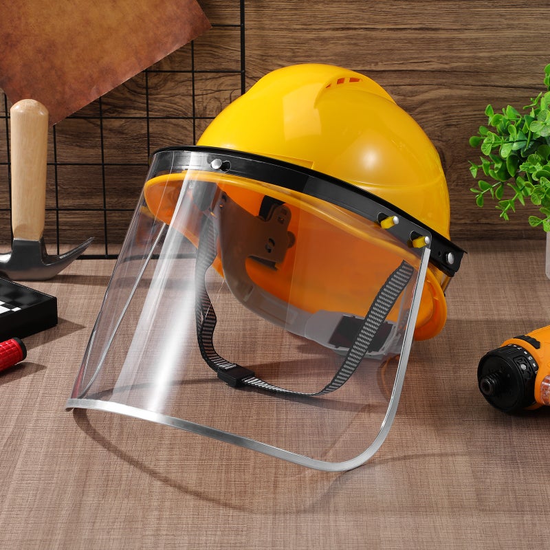 📦 درع واقي شفاف للوجه للنجارة واللحام والطحن تصميم خفيف الوزن - Image 3