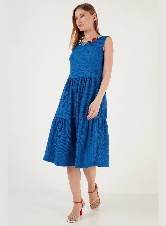 Lela Lela Necklace Detailed Relaxed Cut Sleeveless Midi Dress Women's DRESS 5865099