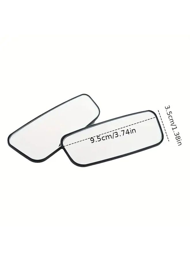 2pcs Blind Spot Mirror Rectangular HD Frameless Convex Adjustable Rod For Cars SUVs Trucks - Image 5