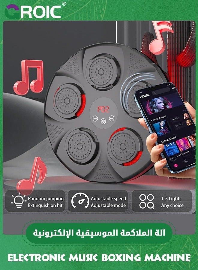 GROIC Electronic Music Boxing Machine with Gloves,Music Pads,Boxing Training Punching Equipment Wall Mounted,Electronic Target for Home,Indoor and Gym - Image 3