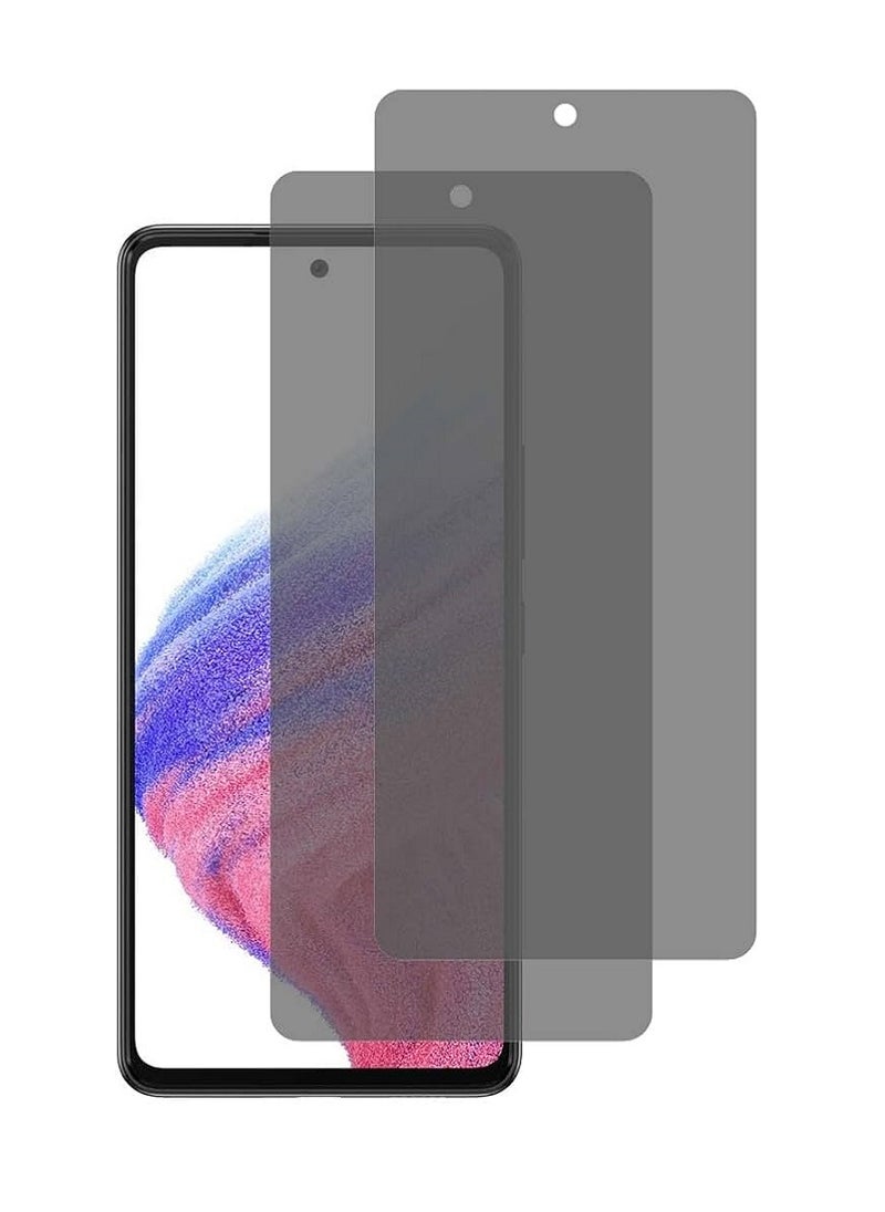 2 Pieces Tempered Glass Screen Protector Anti-Spy Privacy Designed For Samsung Galaxy A53 Full Screen Coverage And Bubble Free - Image 1