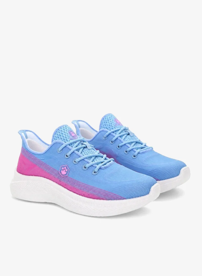 Lumberjack Ivory Women Sneakers Blue Knitted – Lightweight Breathable Casual Shoes, Comfortable Slip-On Everyday Footwear for Ladies
