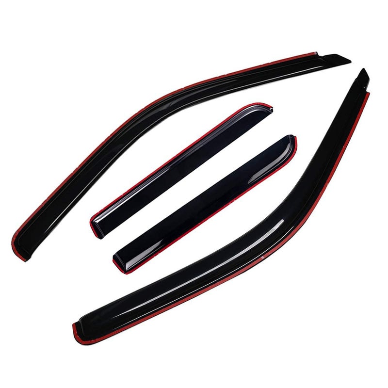 Lightronic Extra Durable Clipon InChannel Auto Vent Window Visor Rain Guards Fits 20072021 Toyota Tundra CrewMax SR5Limited1794 EditionPlatinumTRD Pro 4Door Extended Crew Cab Smoke 4Pcs