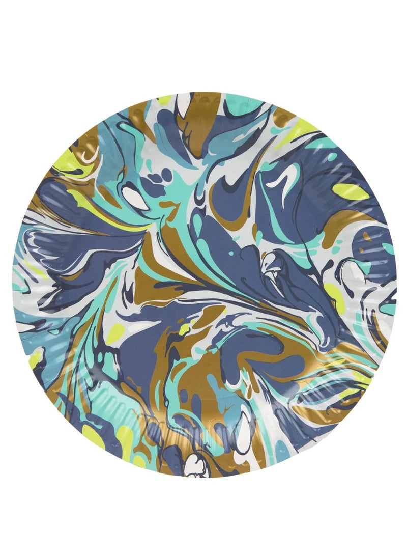 Talking Tables Marble 23cm Round Paper Plates, 12pack  - Image 4