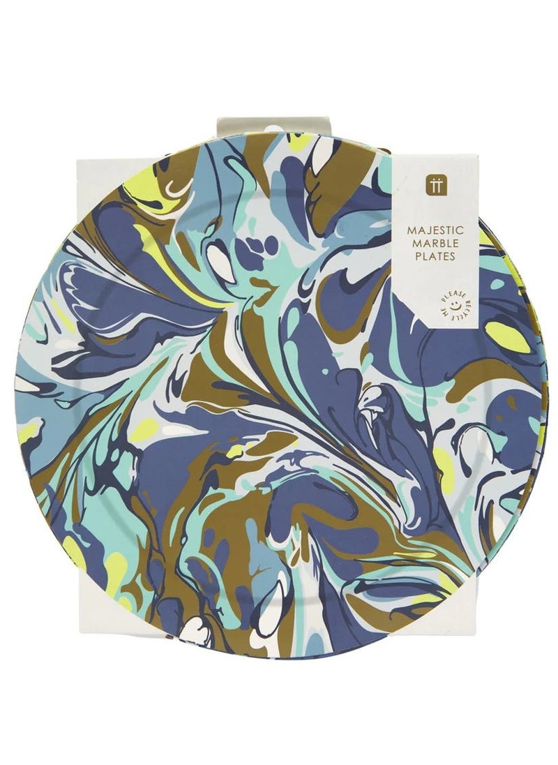 Talking Tables Marble 23cm Round Paper Plates, 12pack  - Image 2