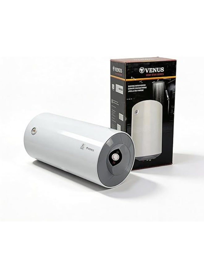 Venus Electric Storage Water Heater, 100 Litres Capacity, Glass-Lined, Horizontal Mountable-VH-100HX - Image 1