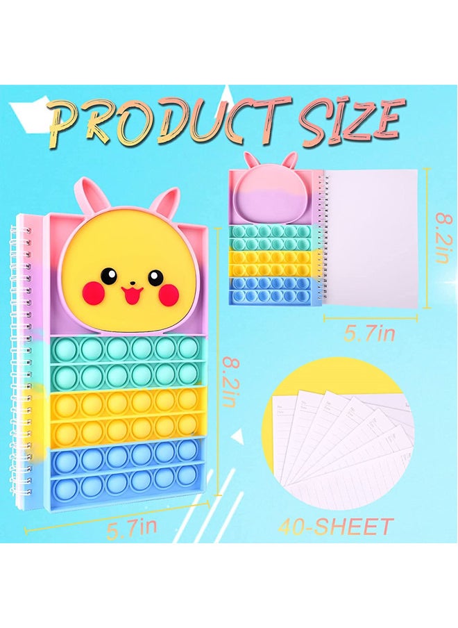 ISank A5 Pop Notebook Spiral Notebook for Girls and Boys Gift in School with Stress Relief Assistant Fidget Toy  - Image 4