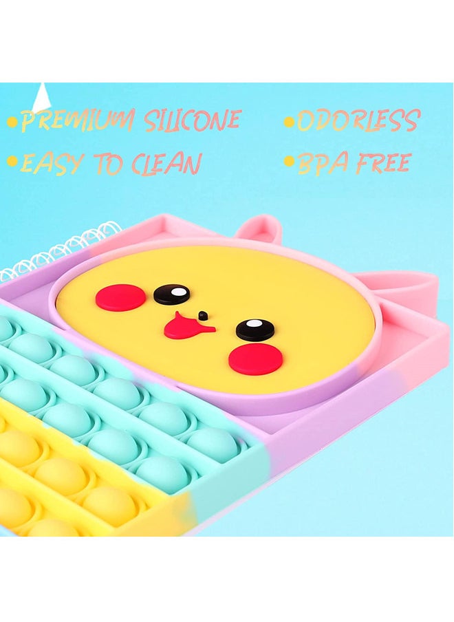 ISank A5 Pop Notebook Spiral Notebook for Girls and Boys Gift in School with Stress Relief Assistant Fidget Toy  - Image 2