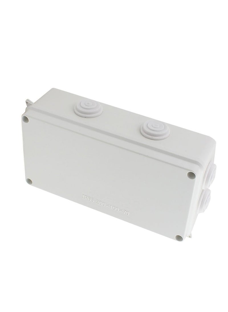 YXQ YXQ 200x100x70mm Junction Box w Holes IP65 Waterproof ABS Electric Cover Case Project Enclosure White  - Image 4