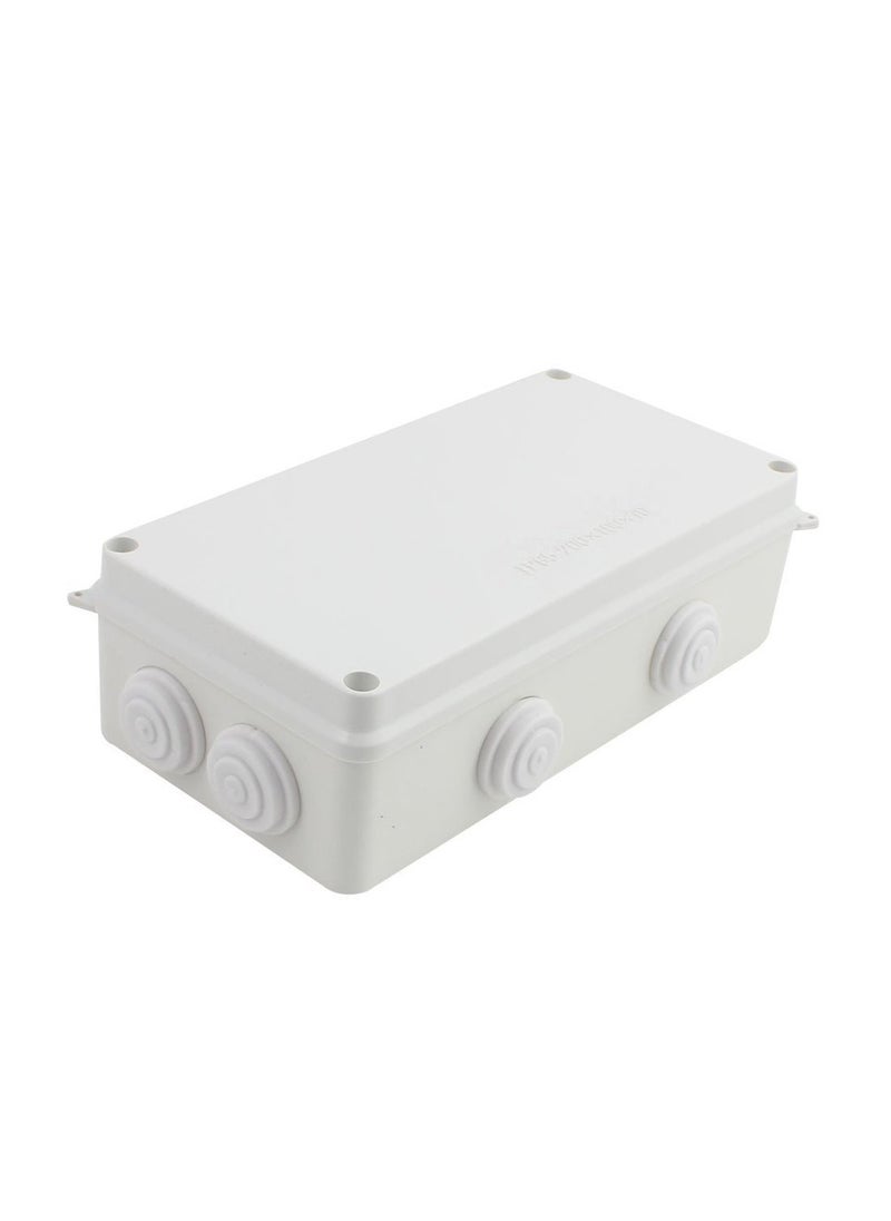 YXQ YXQ 200x100x70mm Junction Box w Holes IP65 Waterproof ABS Electric Cover Case Project Enclosure White  - Image 1