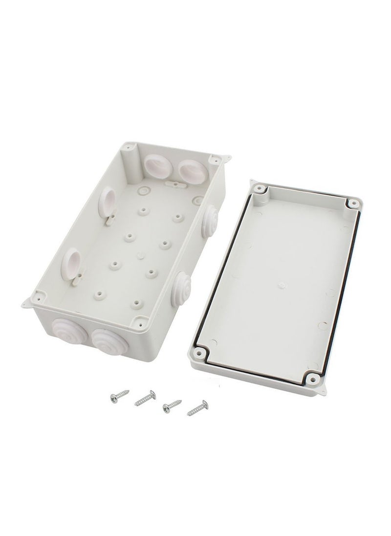 YXQ YXQ 200x100x70mm Junction Box w Holes IP65 Waterproof ABS Electric Cover Case Project Enclosure White  - Image 2