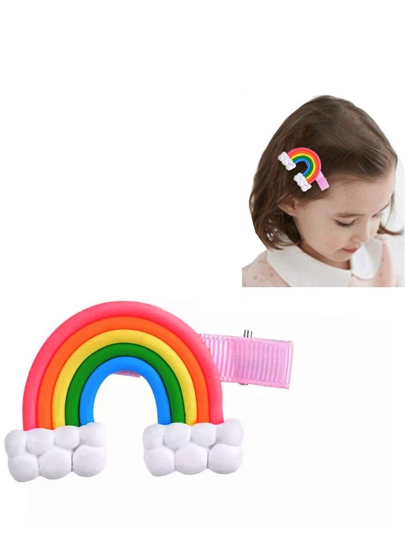 CATANES 6 Packs For Hair Clips Cloud Ornaments and Lollipop Colourful Flatback Polymer Hair Clips - Image 4