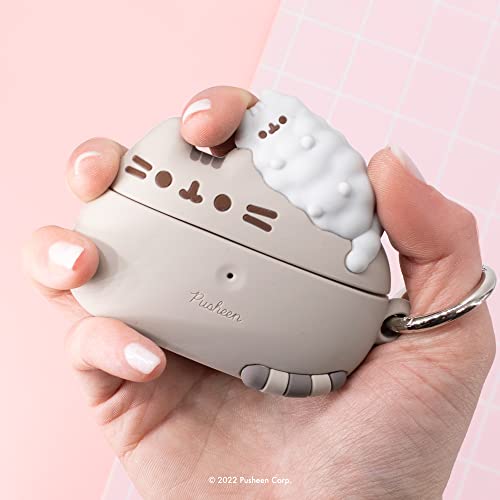 iFace x Pusheen The Cat [ Compatible with AirPods Pro ] Cute Case - Silicone Protective Cover [Carabiner Clip Included] [Wireless Charging Compatible] - Pusheen & Stormy - Image 3